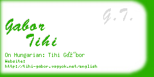 gabor tihi business card